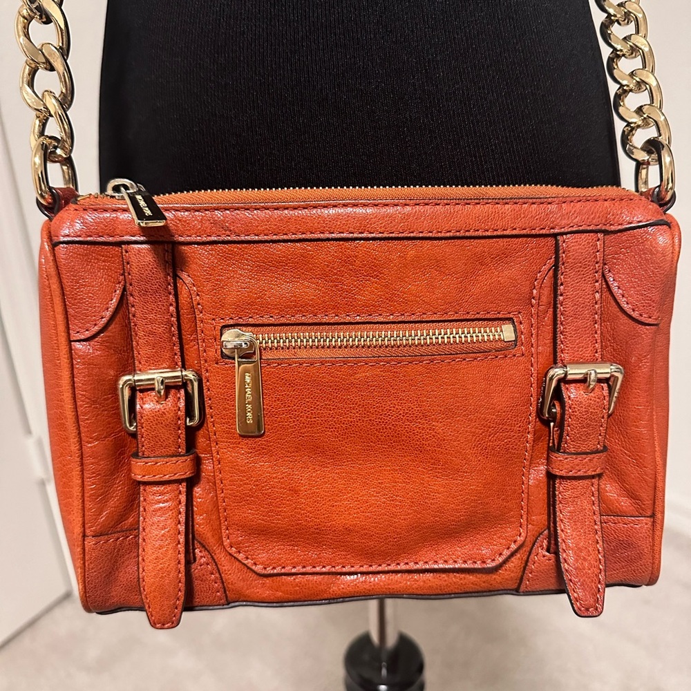 Michael kors orange crossbody bag small